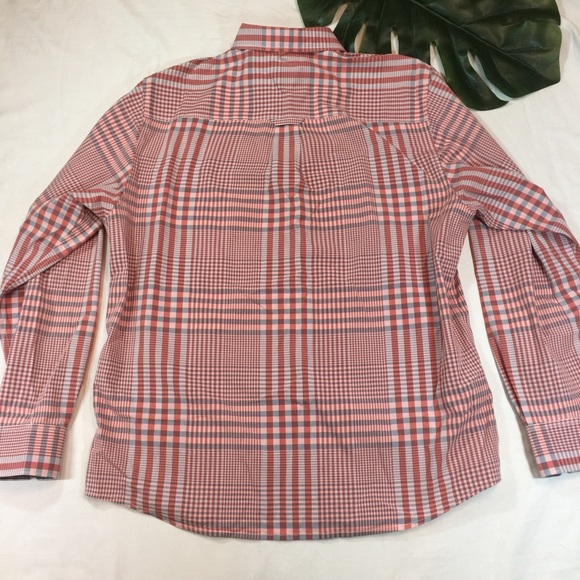 TOMMY BAHAMA | orange plaid button up shirt - Picture 6 of 10